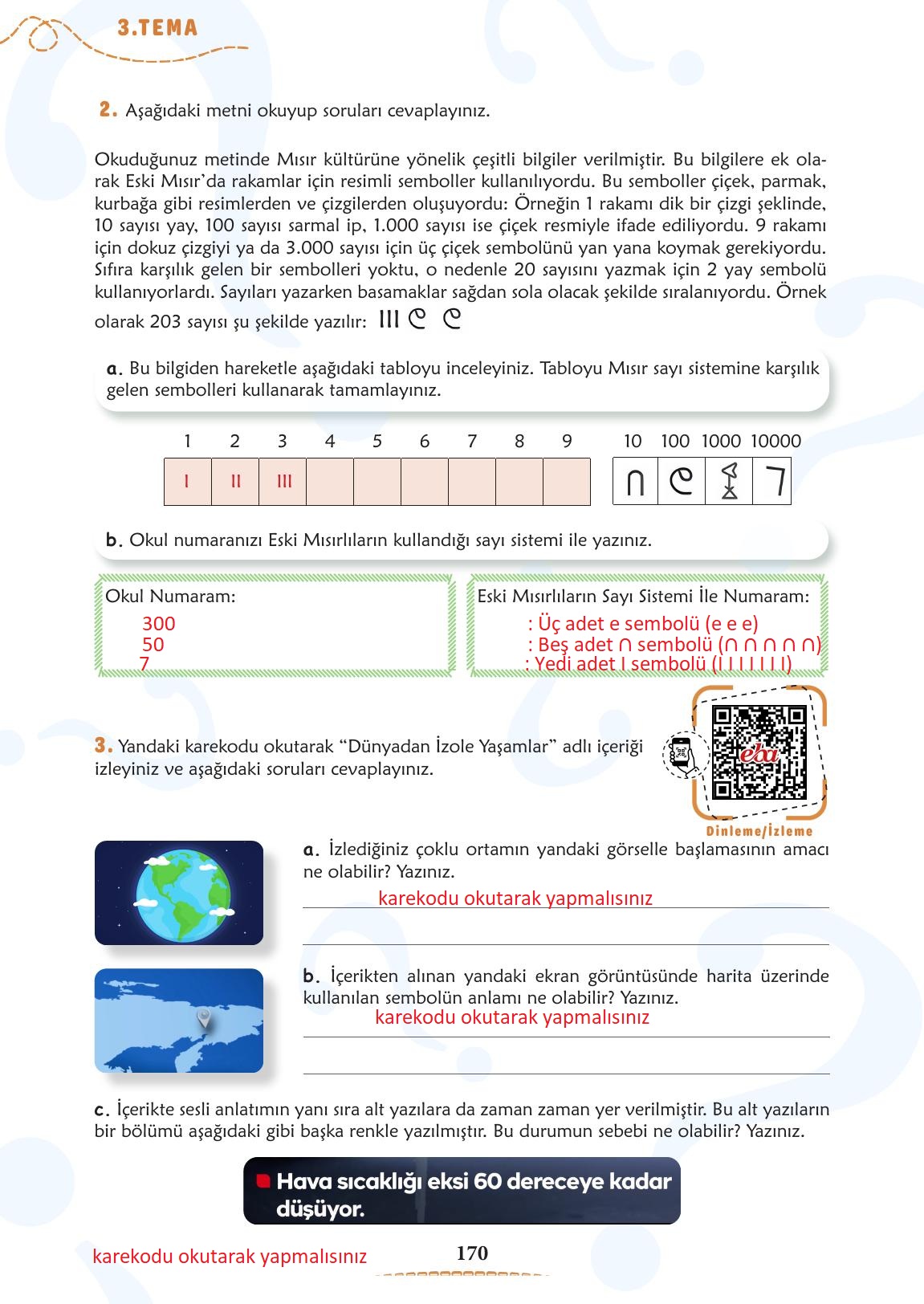 6. Sınıf Türkçe 1. Kitap Meb Yayınları Ders Kitabı Sayfa 171 Cevapları