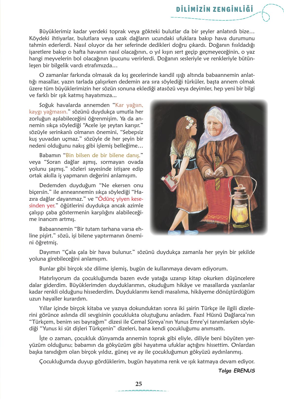 6. Sınıf Türkçe 1. Kitap Meb Yayınları Ders Kitabı Sayfa 26 Cevapları