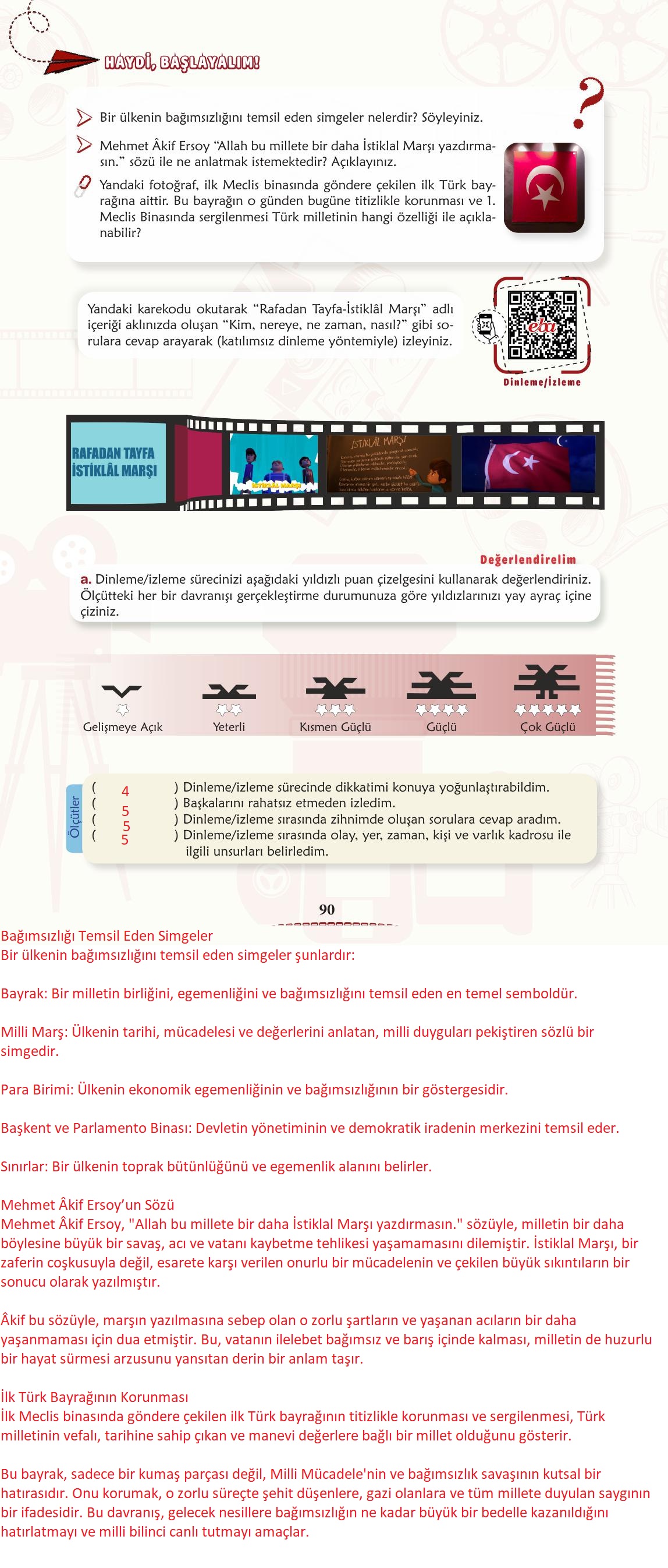 6. Sınıf Türkçe 1. Kitap Meb Yayınları Ders Kitabı Sayfa 91 Cevapları