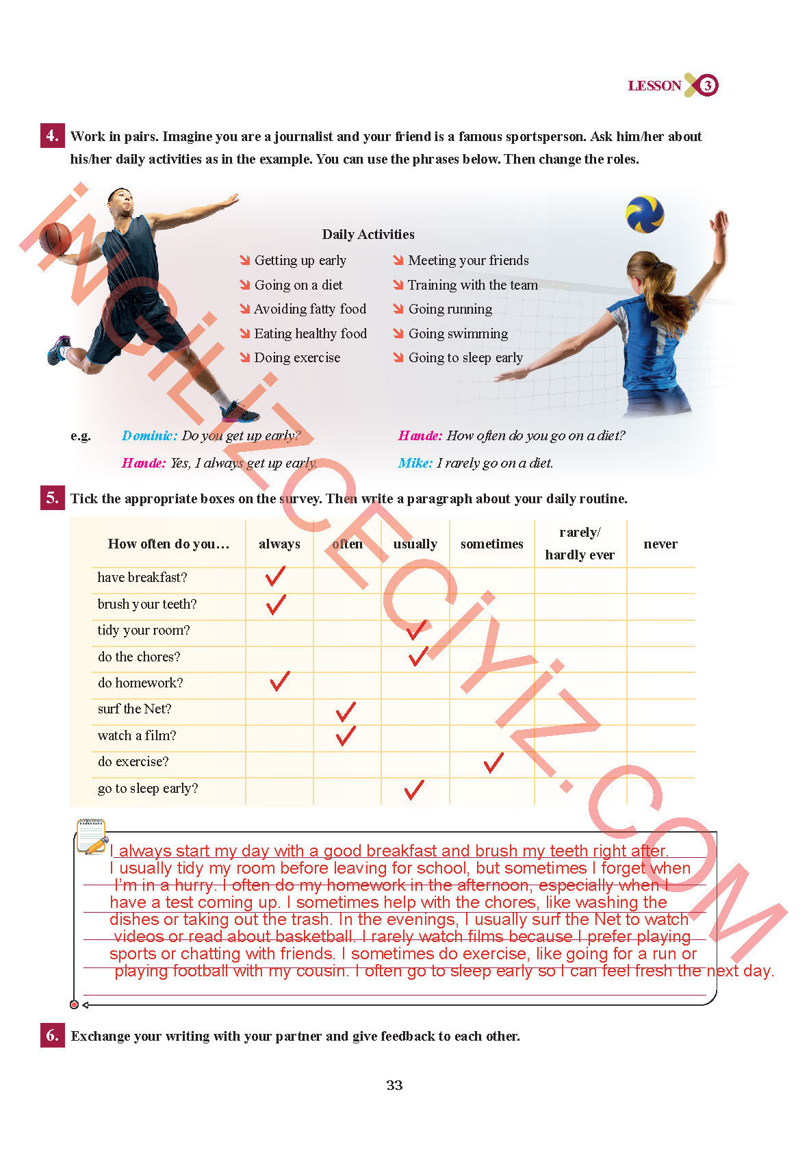 7. Sınıf İngilizce Sdr İpekyolu Yayınları Kitabı Sayfa 33 Cevapları