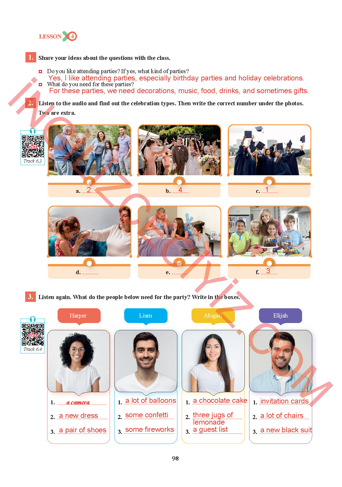 7. Sınıf İngilizce Sdr İpekyolu Yayınları Kitabı Sayfa 98 Cevapları