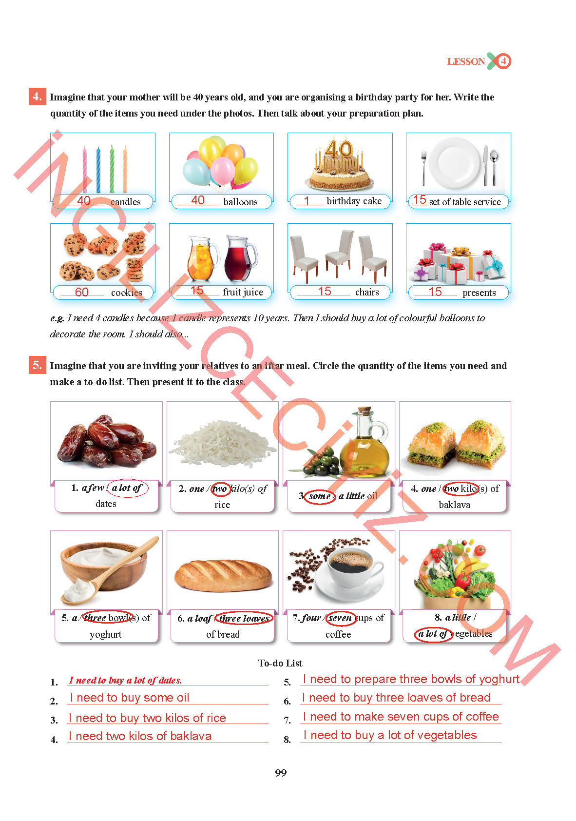 7. Sınıf İngilizce Sdr İpekyolu Yayınları Kitabı Sayfa 99 Cevapları