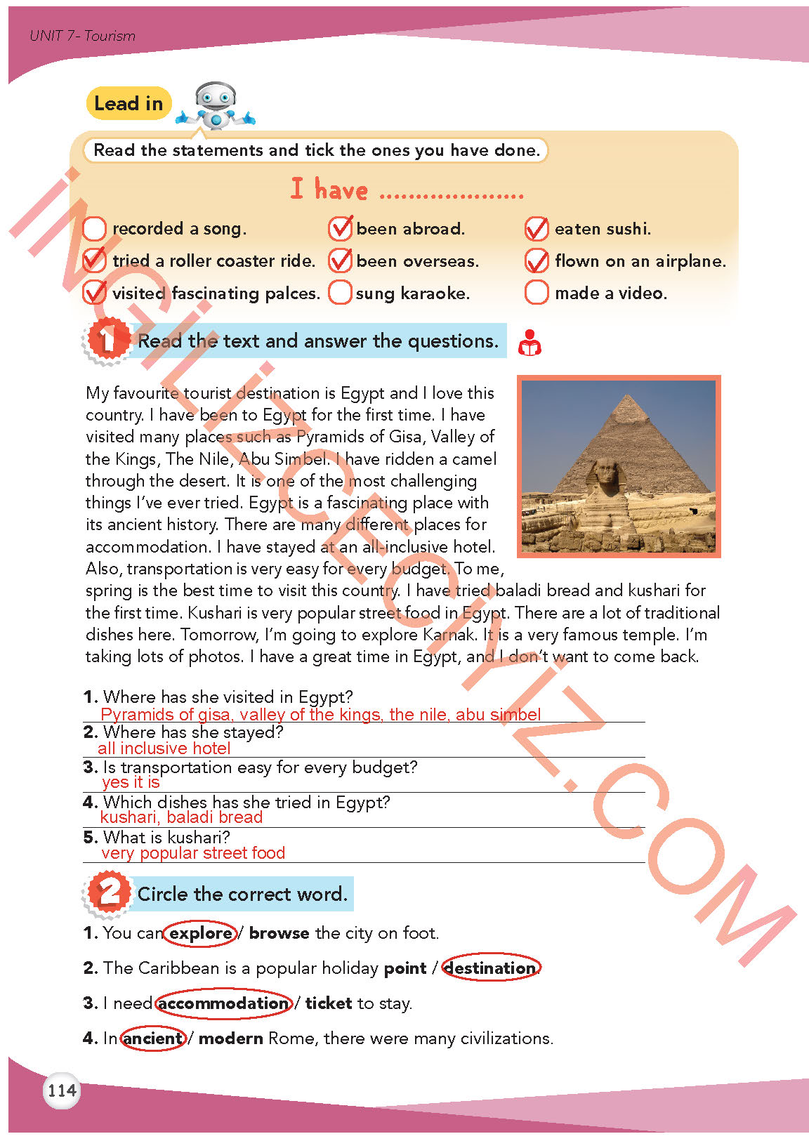 8. Sınıf İngilizce Meb Yayınları Kitabı Sayfa 114 Cevapları 8. Sınıf İngilizce Meb Yayınları Kitabı Sayfa 114 Cevapları