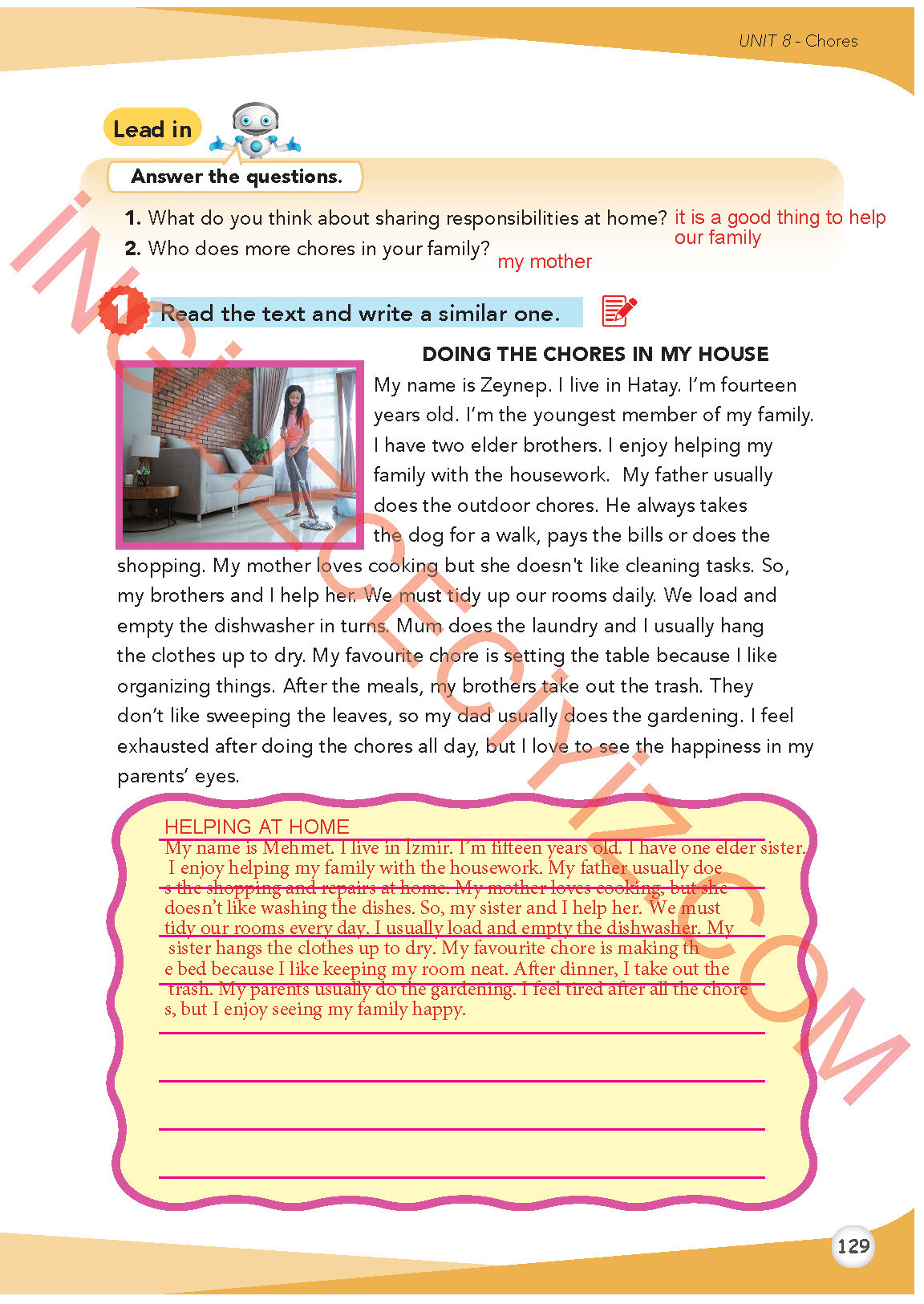 8. Sınıf İngilizce Meb Yayınları Kitabı Sayfa 129 Cevapları 8. Sınıf İngilizce Meb Yayınları Kitabı Sayfa 129 Cevapları