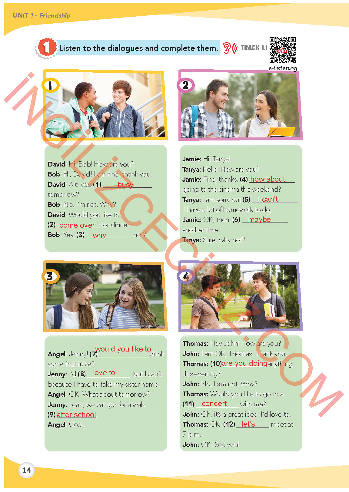 8. Sınıf İngilizce Meb Yayınları Kitabı Sayfa 14 Cevapları 8. Sınıf İngilizce Meb Yayınları Kitabı Sayfa 14 Cevapları