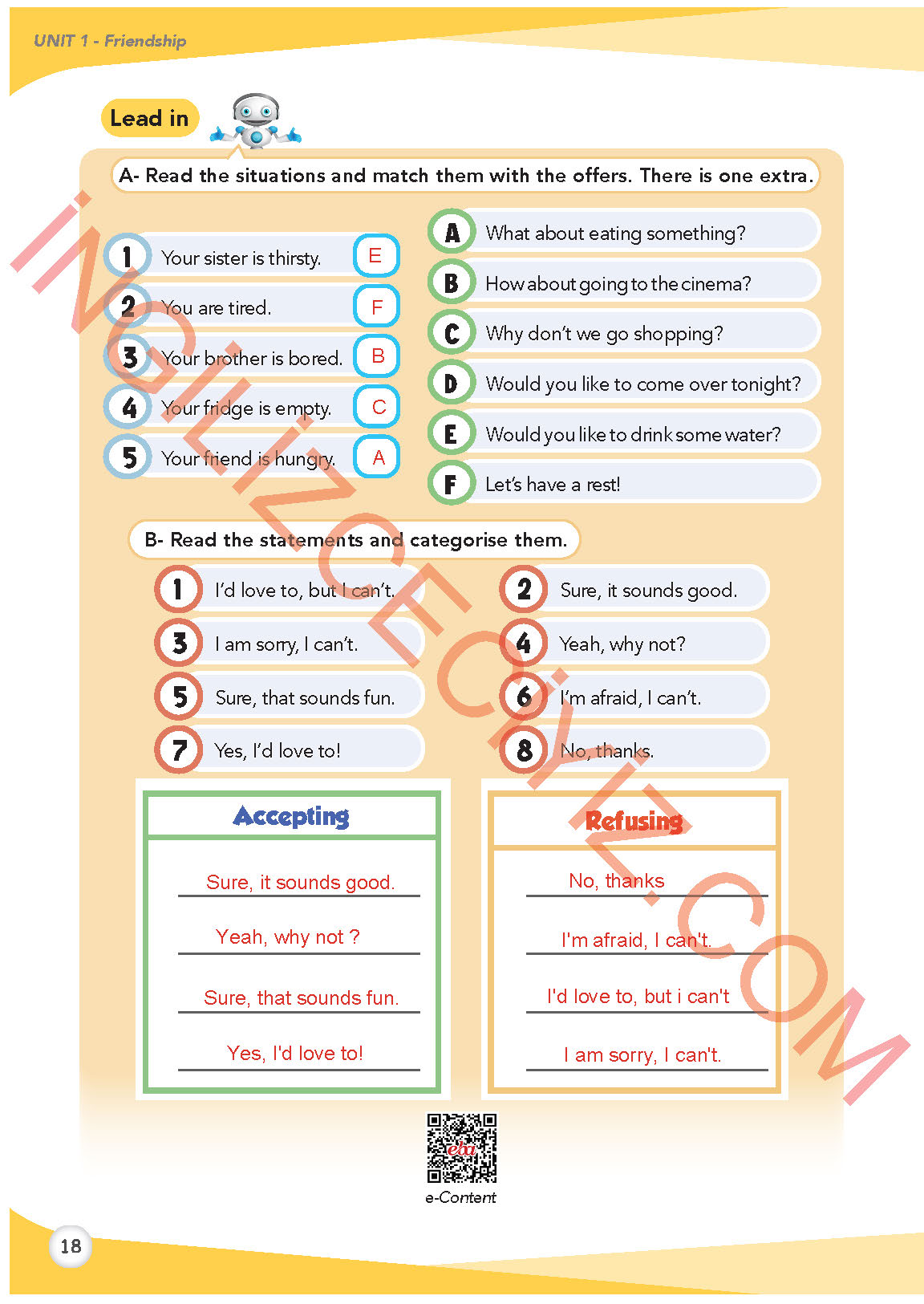 8. Sınıf İngilizce Meb Yayınları Kitabı Sayfa 18 Cevapları 8. Sınıf İngilizce Meb Yayınları Kitabı Sayfa 18 Cevapları