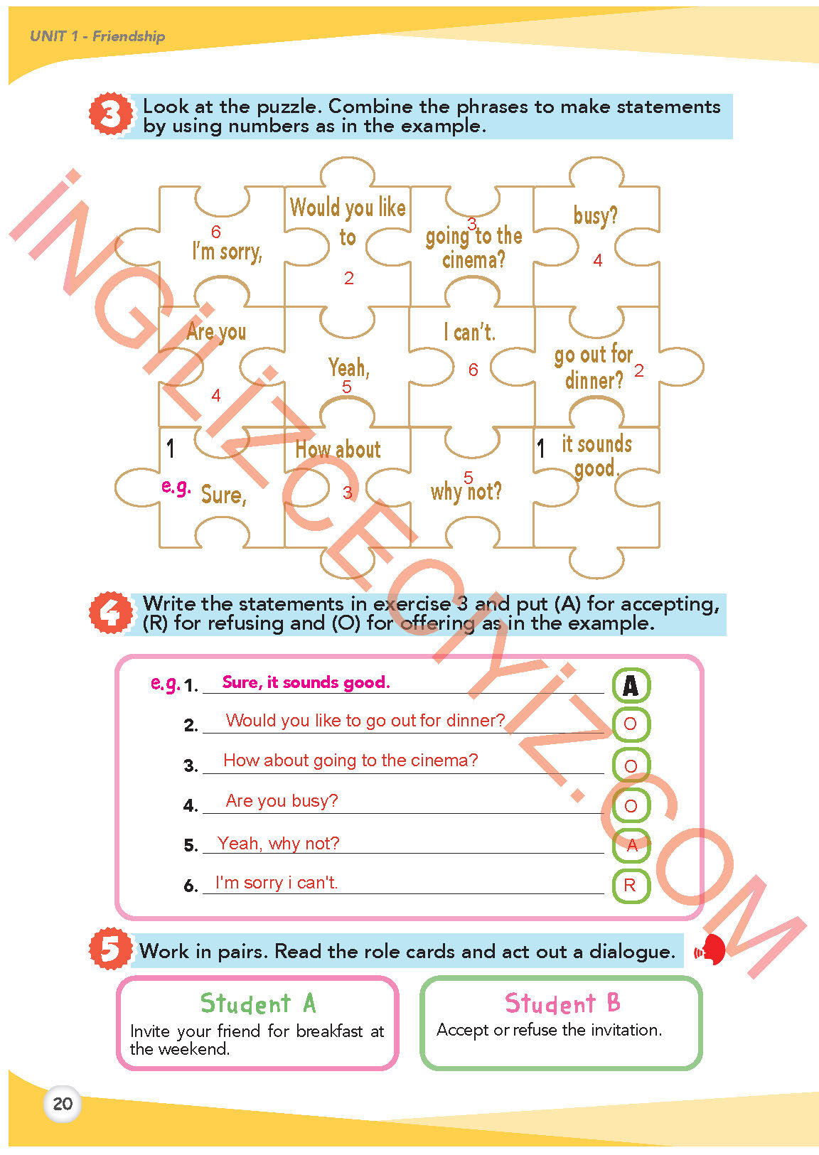 8. Sınıf İngilizce Meb Yayınları Kitabı Sayfa 20 Cevapları 8. Sınıf İngilizce Meb Yayınları Kitabı Sayfa 20 Cevapları