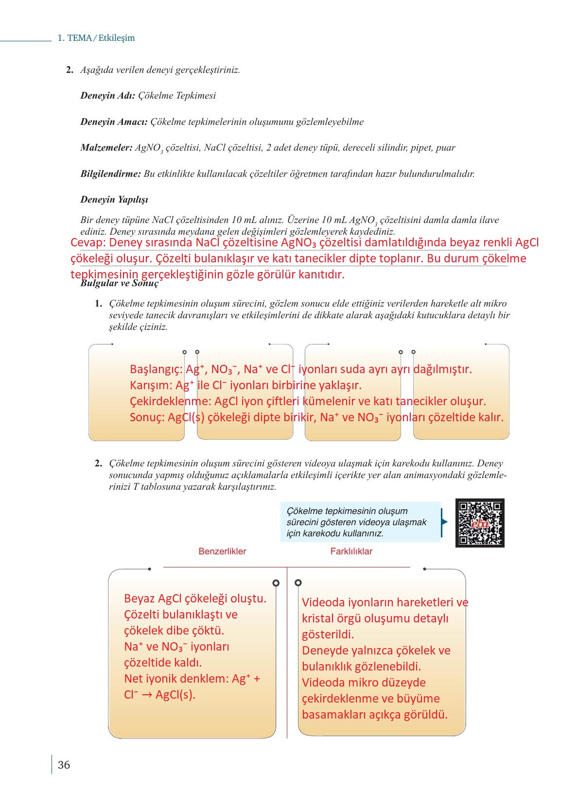 10. Sınıf Meb Yayınları Kimya Ders Kitabı Sayfa 36 Cevapları