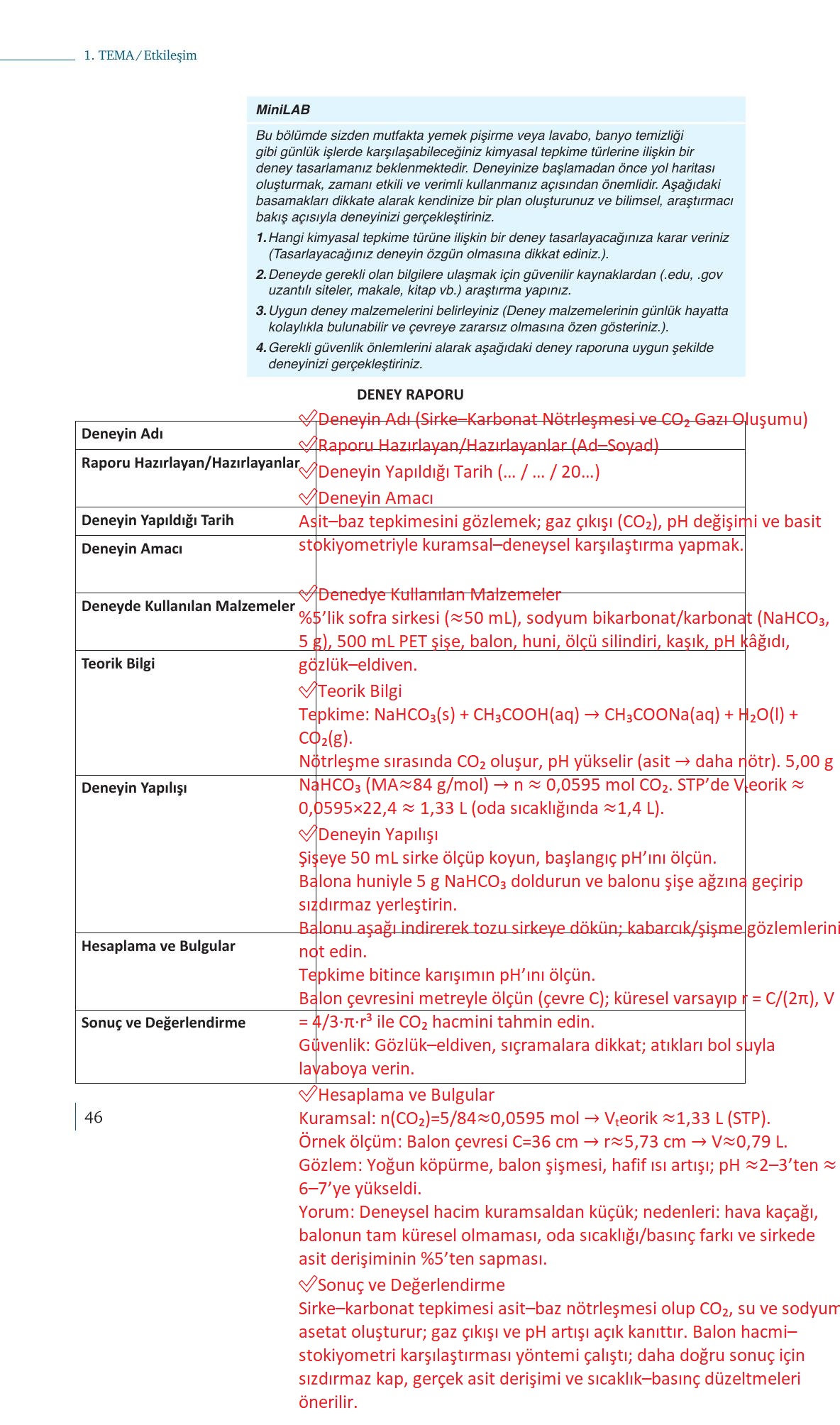 10. Sınıf Meb Yayınları Kimya Ders Kitabı Sayfa 46 Cevapları 10. Sınıf Meb Yayınları Kimya Ders Kitabı Sayfa 46 Cevapları