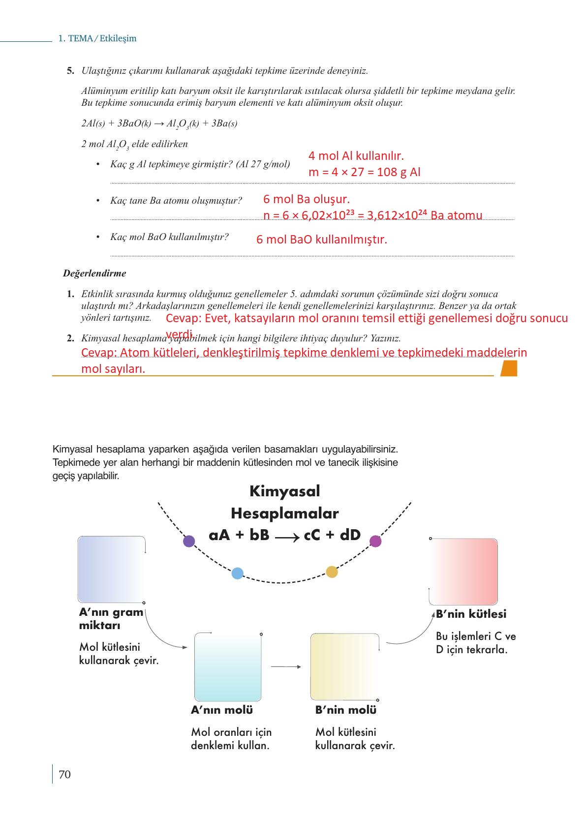 10. Sınıf Meb Yayınları Kimya Ders Kitabı Sayfa 70 Cevapları 10. Sınıf Meb Yayınları Kimya Ders Kitabı Sayfa 70 Cevapları