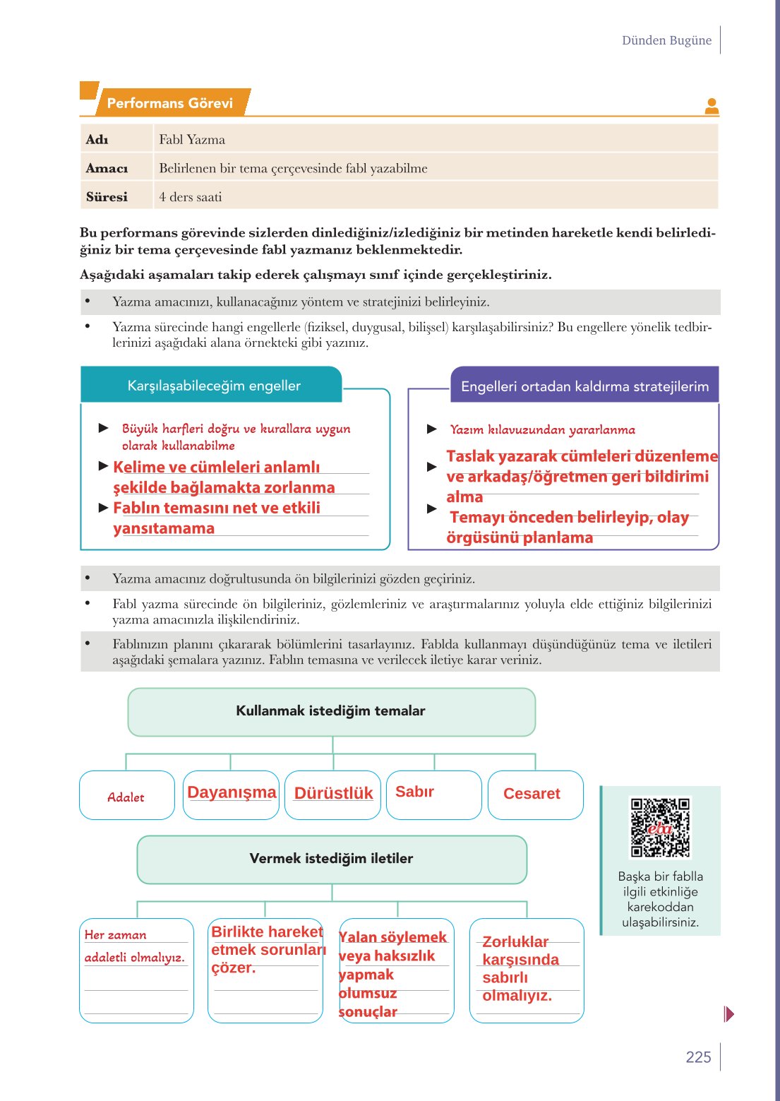 10. Sınıf Meb Yayınları Türk Dili Ve Edebiyatı Ders Kitabı Sayfa 225 Cevapları
