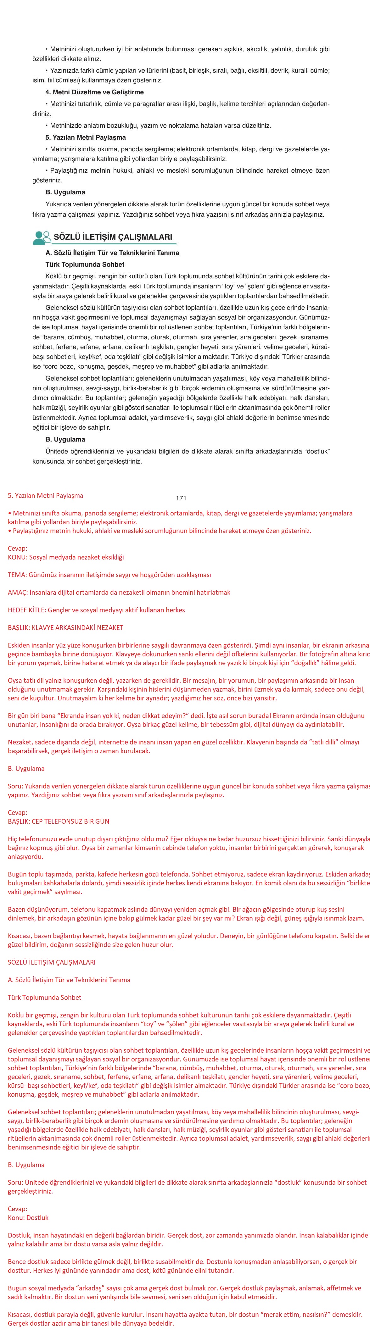 11. Sınıf Ata Yayıncılık Türk Dili Ve Edebiyatı Ders Kitabı Sayfa 171 Cevapları 11. Sınıf Ata Yayıncılık Türk Dili Ve Edebiyatı Ders Kitabı Sayfa 171 Cevapları