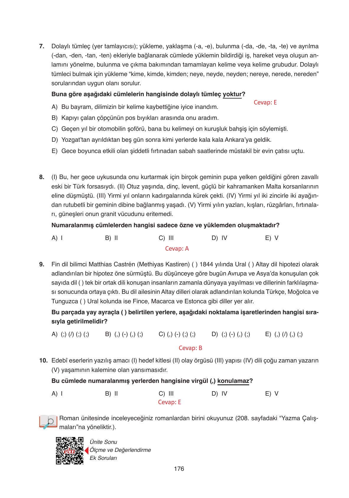 11. Sınıf Ata Yayıncılık Türk Dili Ve Edebiyatı Ders Kitabı Sayfa 176 Cevapları 11. Sınıf Ata Yayıncılık Türk Dili Ve Edebiyatı Ders Kitabı Sayfa 176 Cevapları