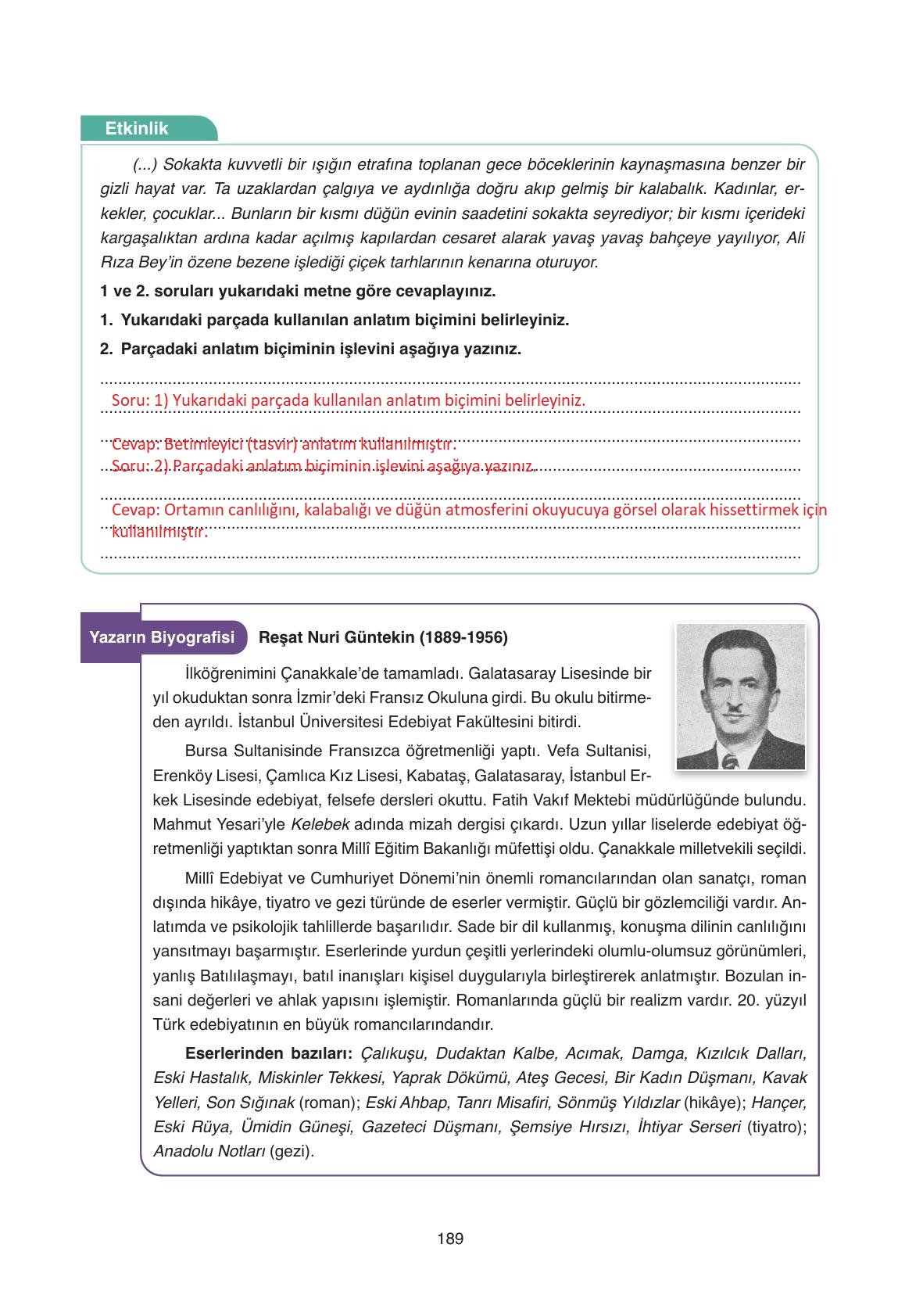 11. Sınıf Ata Yayıncılık Türk Dili Ve Edebiyatı Ders Kitabı Sayfa 189 Cevapları 11. Sınıf Ata Yayıncılık Türk Dili Ve Edebiyatı Ders Kitabı Sayfa 189 Cevapları