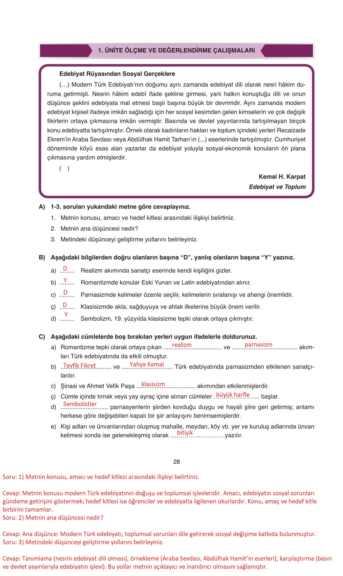 11. Sınıf Ata Yayıncılık Türk Dili Ve Edebiyatı Ders Kitabı Sayfa 28 Cevapları 11. Sınıf Ata Yayıncılık Türk Dili Ve Edebiyatı Ders Kitabı Sayfa 28 Cevapları