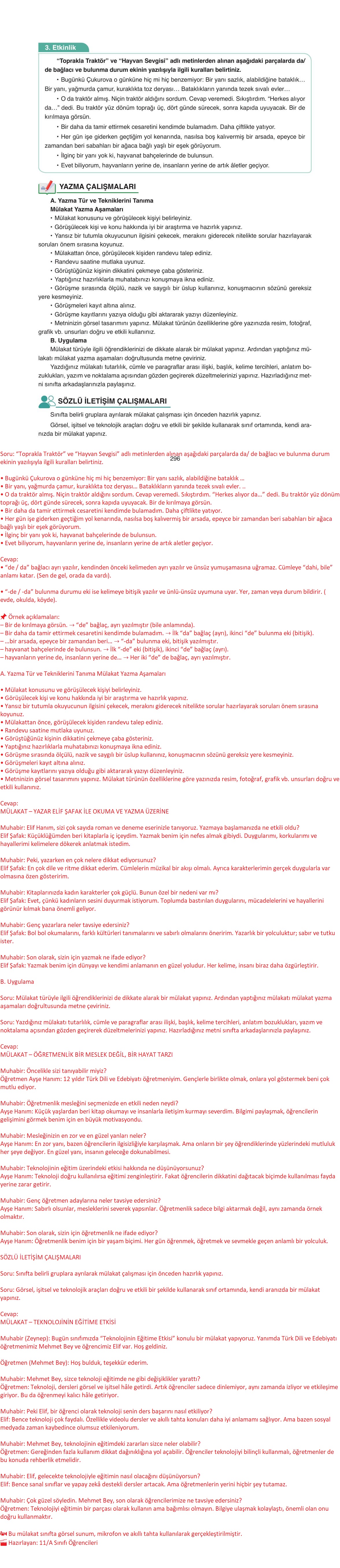 11. Sınıf Ata Yayıncılık Türk Dili Ve Edebiyatı Ders Kitabı Sayfa 296 Cevapları 11. Sınıf Ata Yayıncılık Türk Dili Ve Edebiyatı Ders Kitabı Sayfa 296 Cevapları