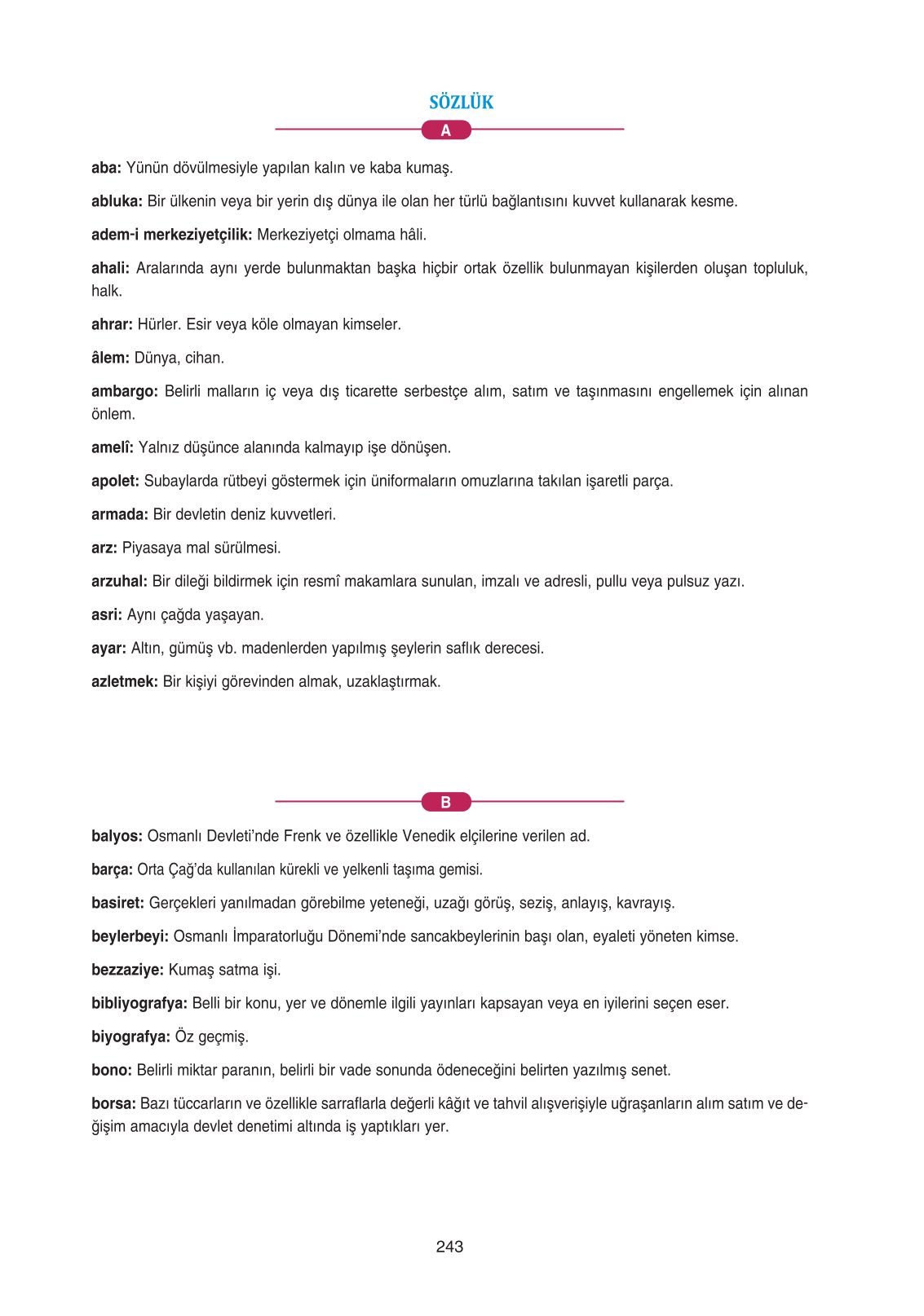 11. Sınıf Ders Destek Yayınları Tarih Ders Kitabı Sayfa 243 Cevapları