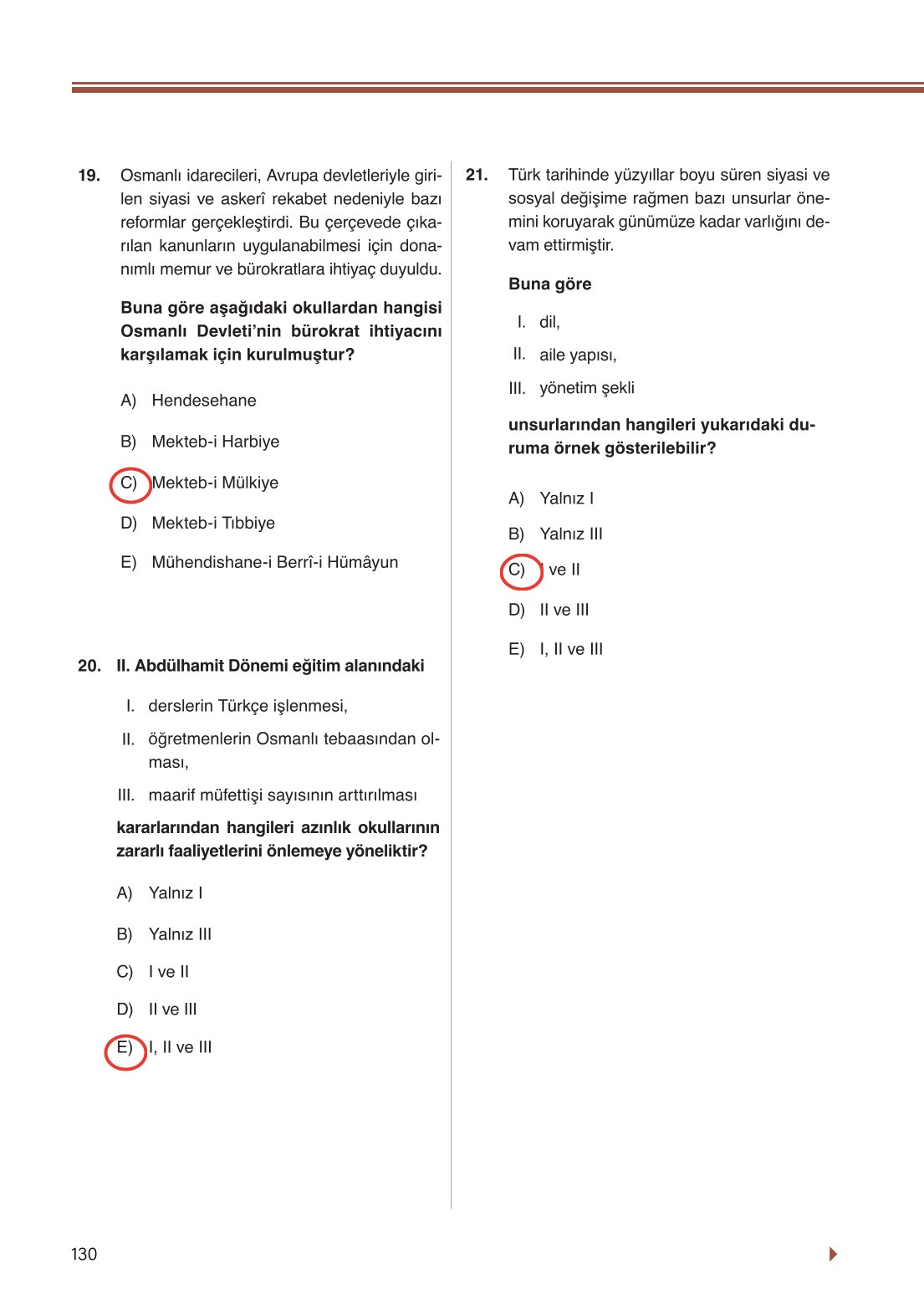 11. Sınıf Meb Yayınları Tarih Ders Kitabı Sayfa 130 Cevapları 11. Sınıf Meb Yayınları Tarih Ders Kitabı Sayfa 130 Cevapları