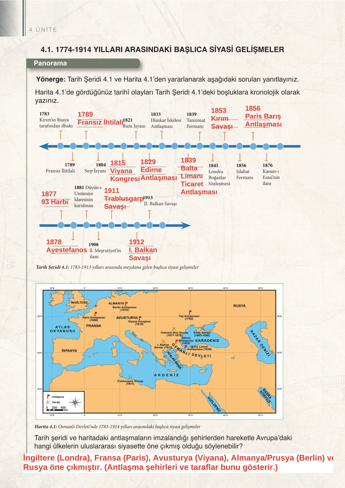 11. Sınıf Meb Yayınları Tarih Ders Kitabı Sayfa 134 Cevapları