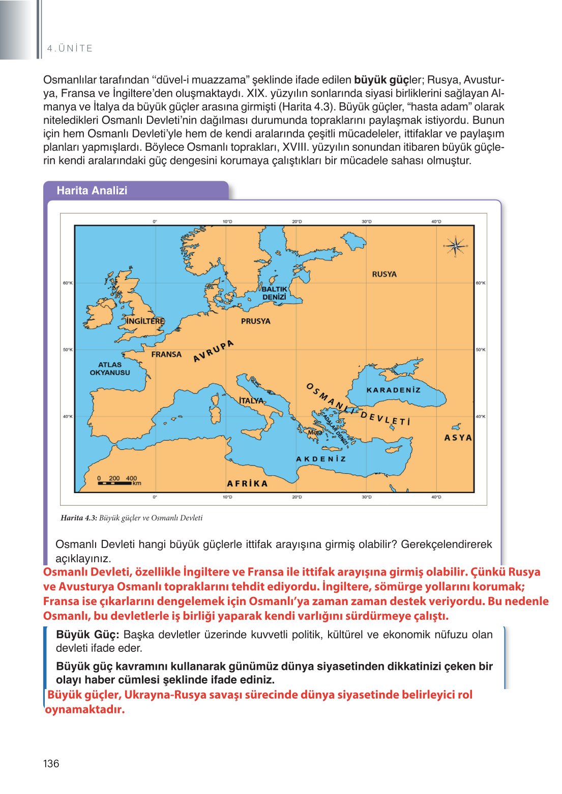 11. Sınıf Meb Yayınları Tarih Ders Kitabı Sayfa 136 Cevapları