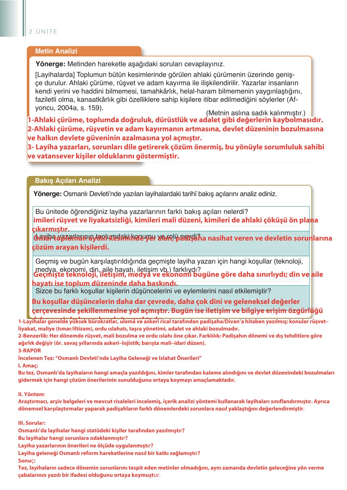 11. Sınıf Meb Yayınları Tarih Ders Kitabı Sayfa 70 Cevapları