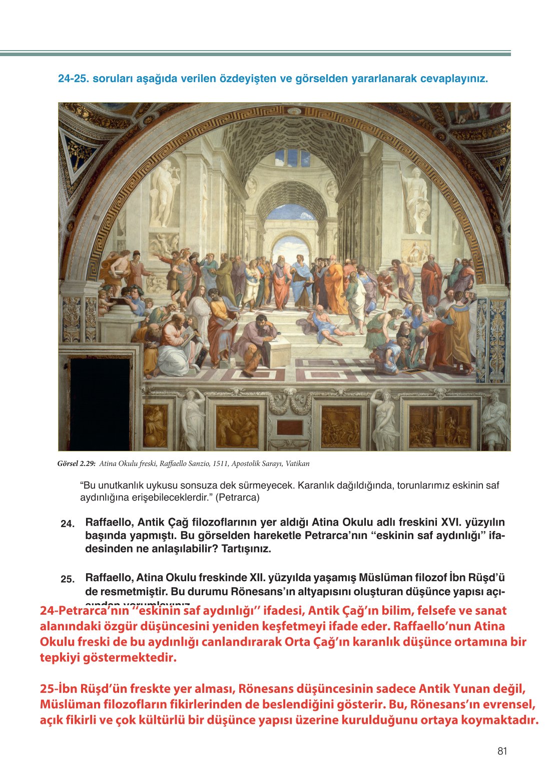 11. Sınıf Meb Yayınları Tarih Ders Kitabı Sayfa 81 Cevapları