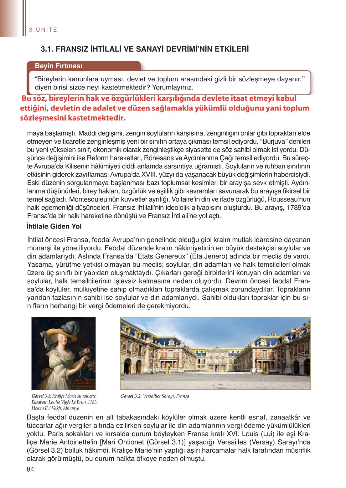 11. Sınıf Meb Yayınları Tarih Ders Kitabı Sayfa 84 Cevapları