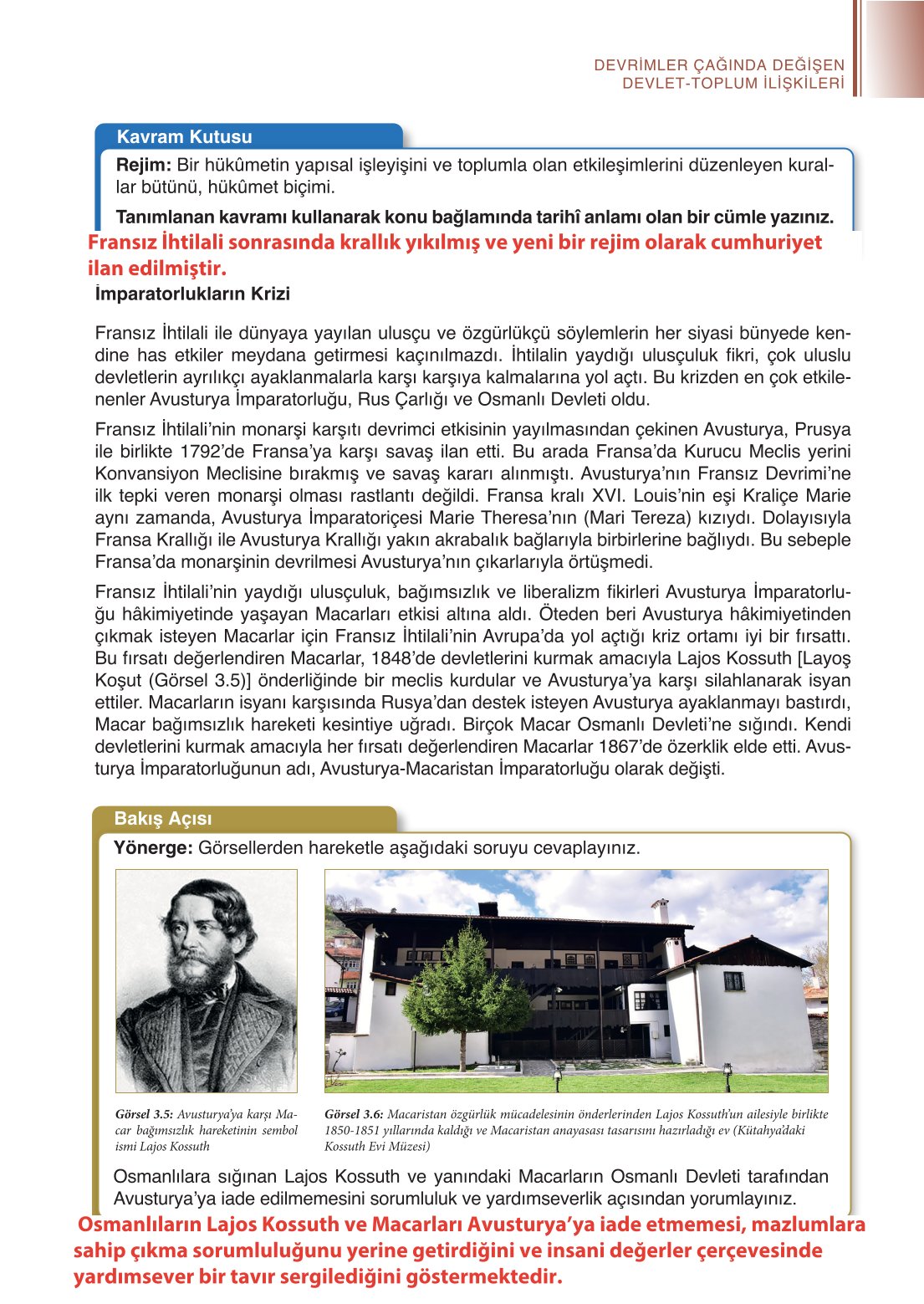 11. Sınıf Meb Yayınları Tarih Ders Kitabı Sayfa 87 Cevapları