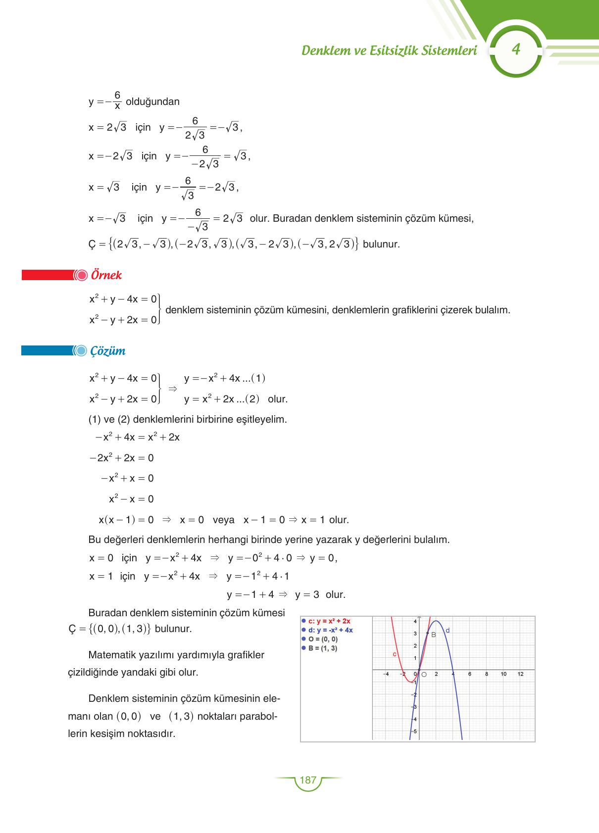 11. Sınıf Sdr Dikey Yayıncılık Matematik Ders Kitabı Sayfa 188 Cevapları