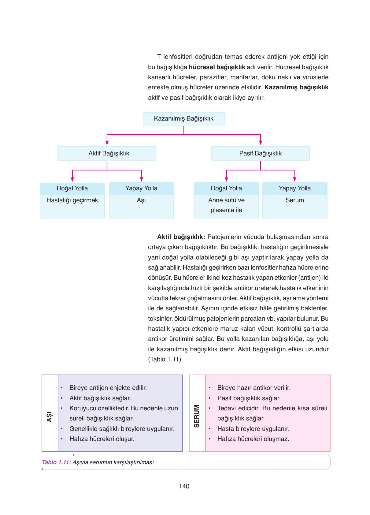11. Sınıf Tutku Yayıncılık Biyoloji Ders Kitabı Sayfa 140 Cevapları
