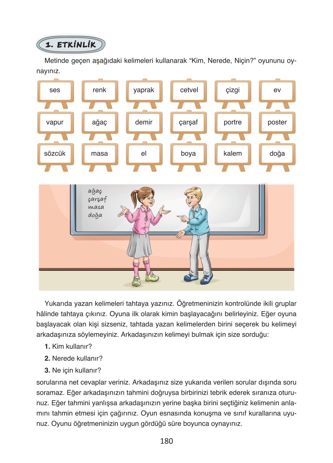 4. Sınıf Ada Yayıncılık Türkçe Ders Kitabı Sayfa 180 Cevapları