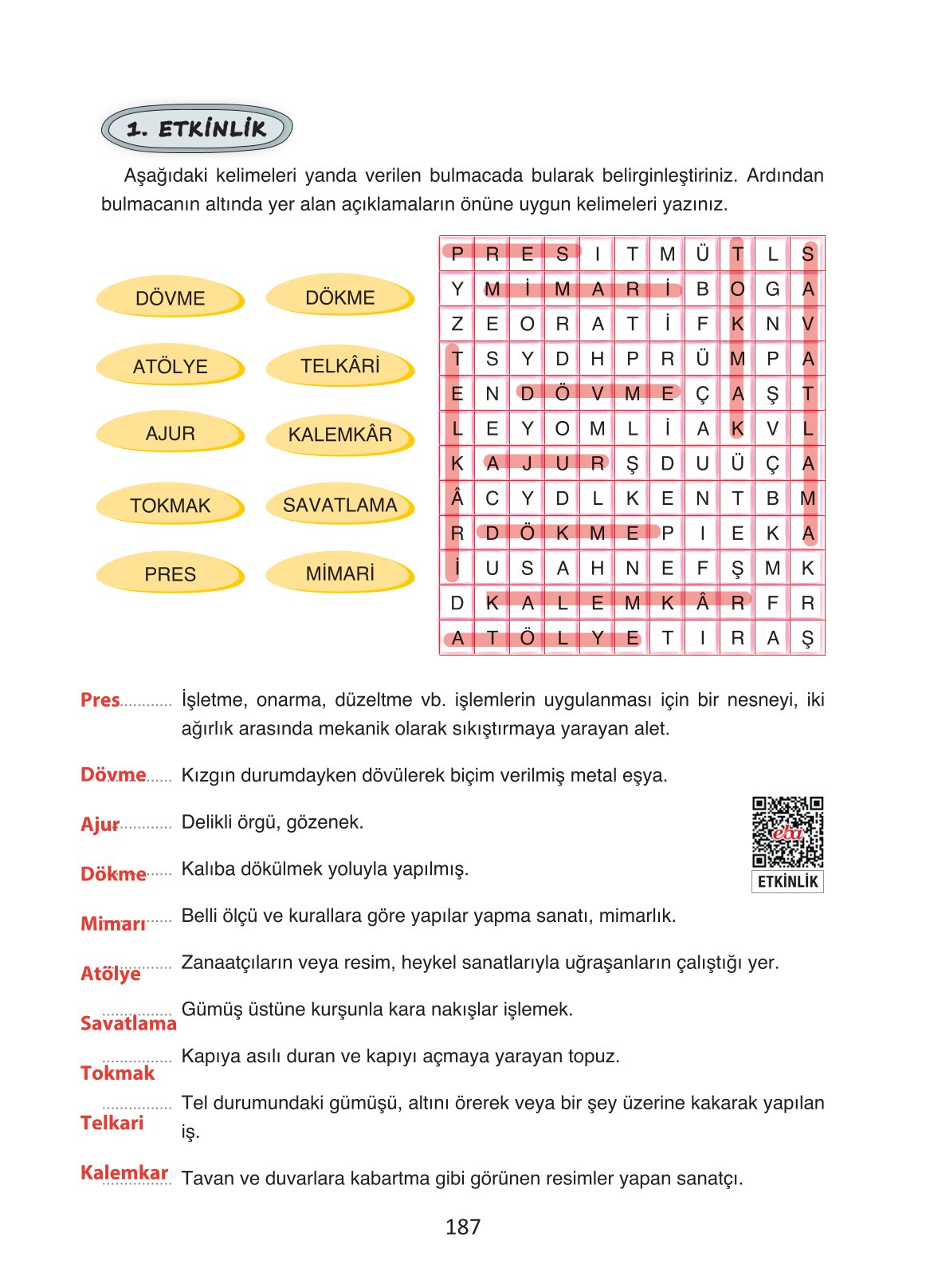 4. Sınıf Ada Yayıncılık Türkçe Ders Kitabı Sayfa 187 Cevapları 4. Sınıf Ada Yayıncılık Türkçe Ders Kitabı Sayfa 187 Cevapları