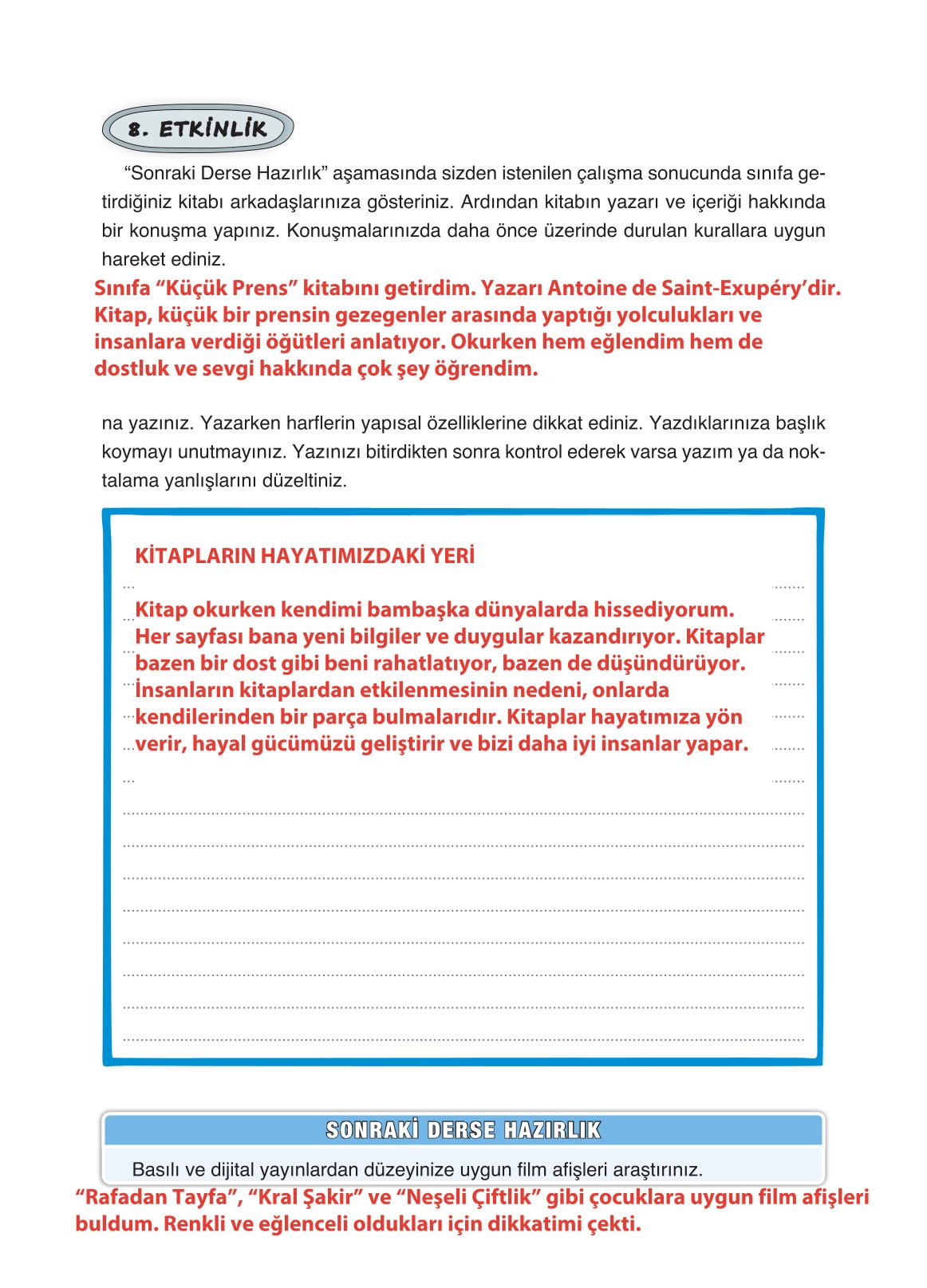 4. Sınıf Ada Yayıncılık Türkçe Ders Kitabı Sayfa 195 Cevapları 4. Sınıf Ada Yayıncılık Türkçe Ders Kitabı Sayfa 195 Cevapları