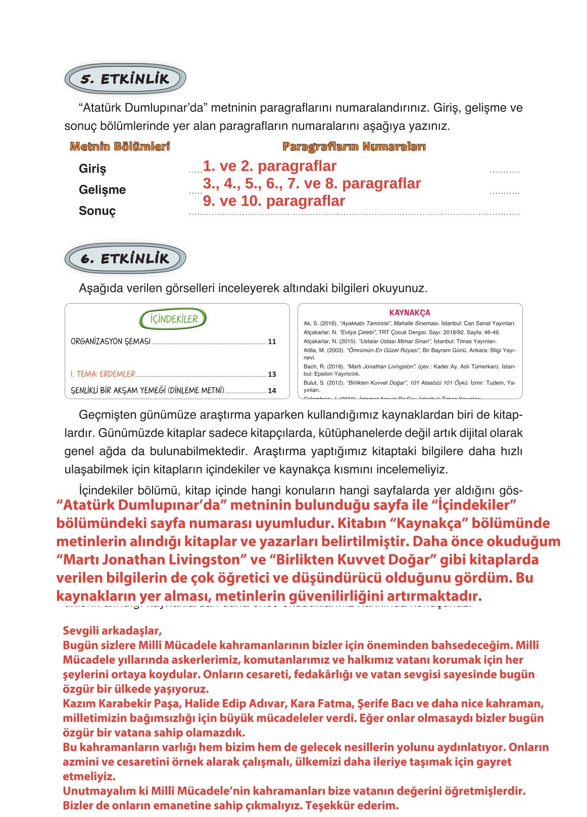 4. Sınıf Ada Yayıncılık Türkçe Ders Kitabı Sayfa 59 Cevapları 4. Sınıf Ada Yayıncılık Türkçe Ders Kitabı Sayfa 59 Cevapları