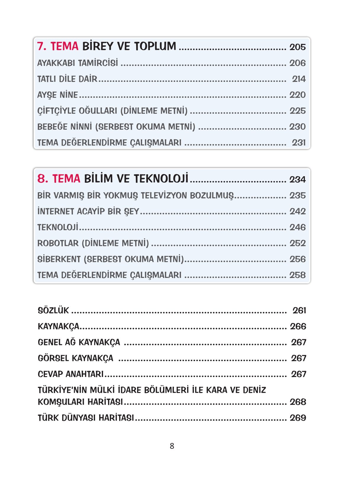4. Sınıf Ada Yayıncılık Türkçe Ders Kitabı Sayfa 8 Cevapları
