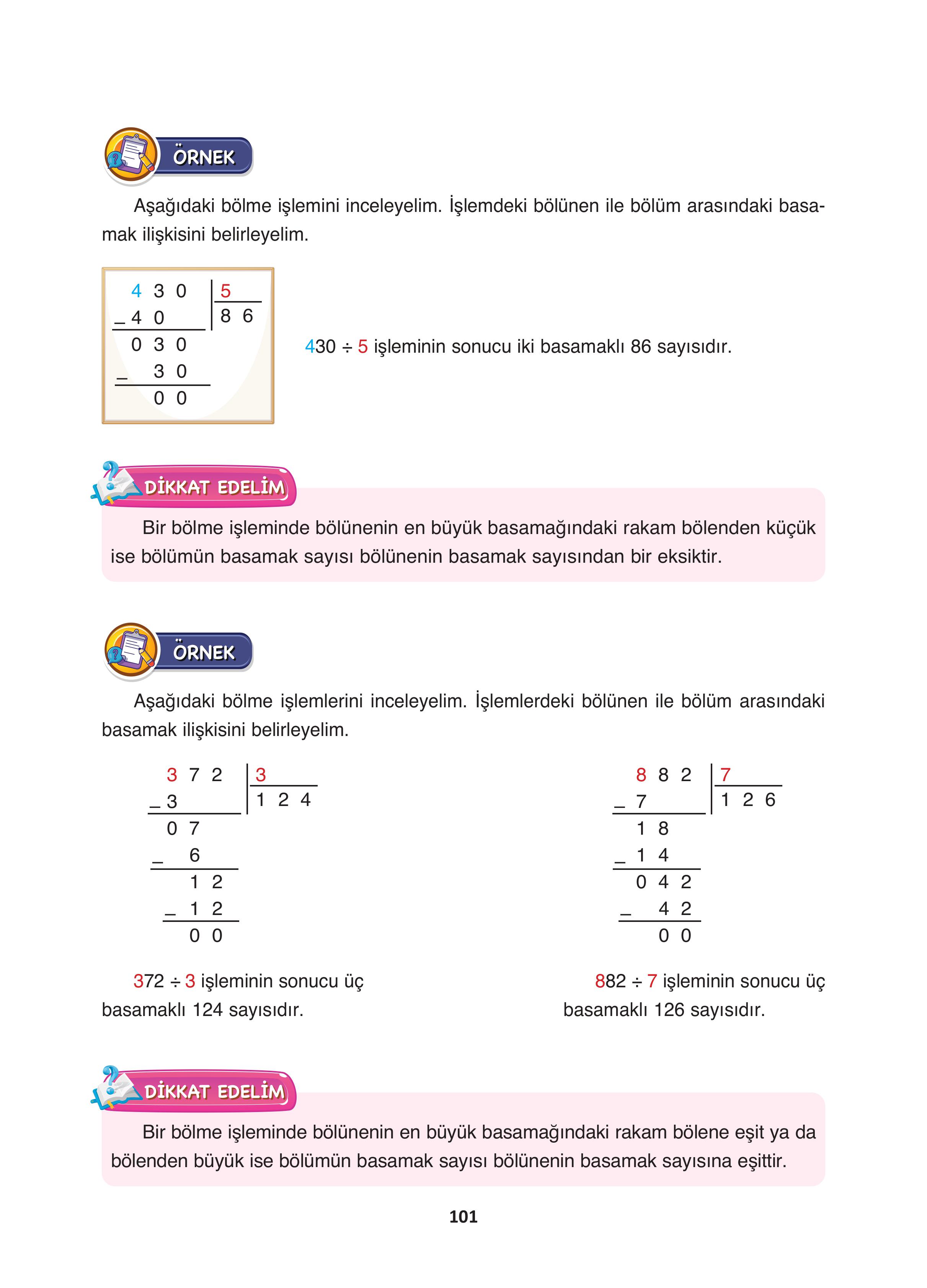 4. Sınıf Fersa Yayınları Matematik Ders Kitabı Sayfa 101 Cevapları
