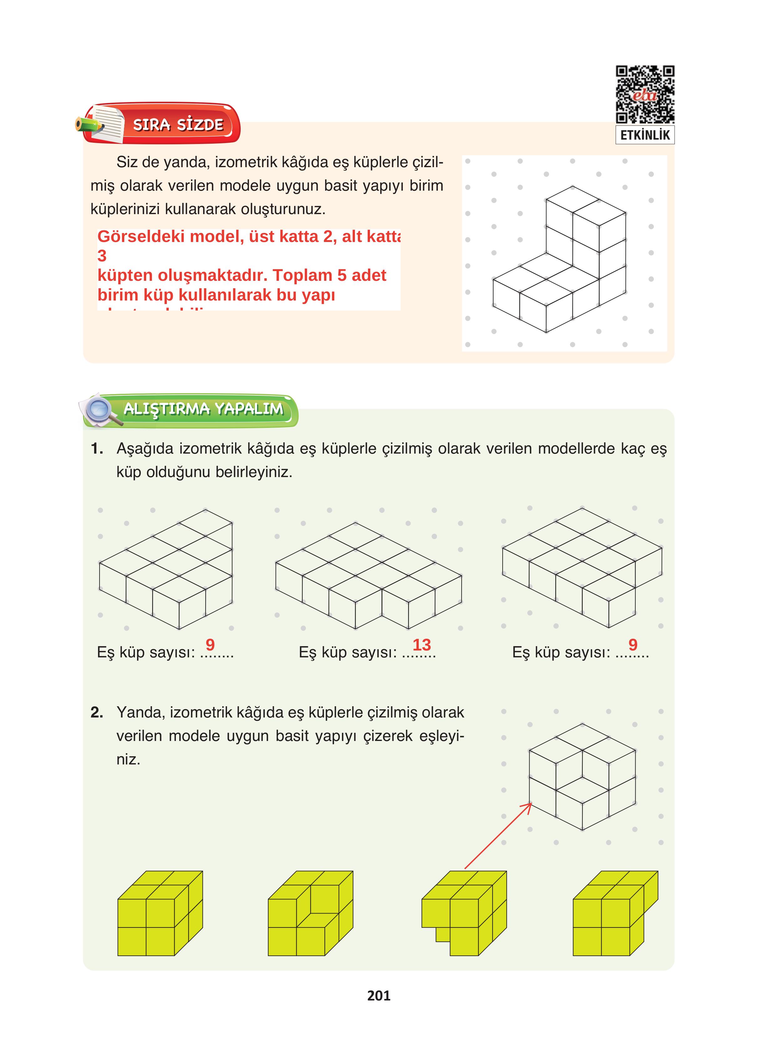 4. Sınıf Fersa Yayınları Matematik Ders Kitabı Sayfa 201 Cevapları