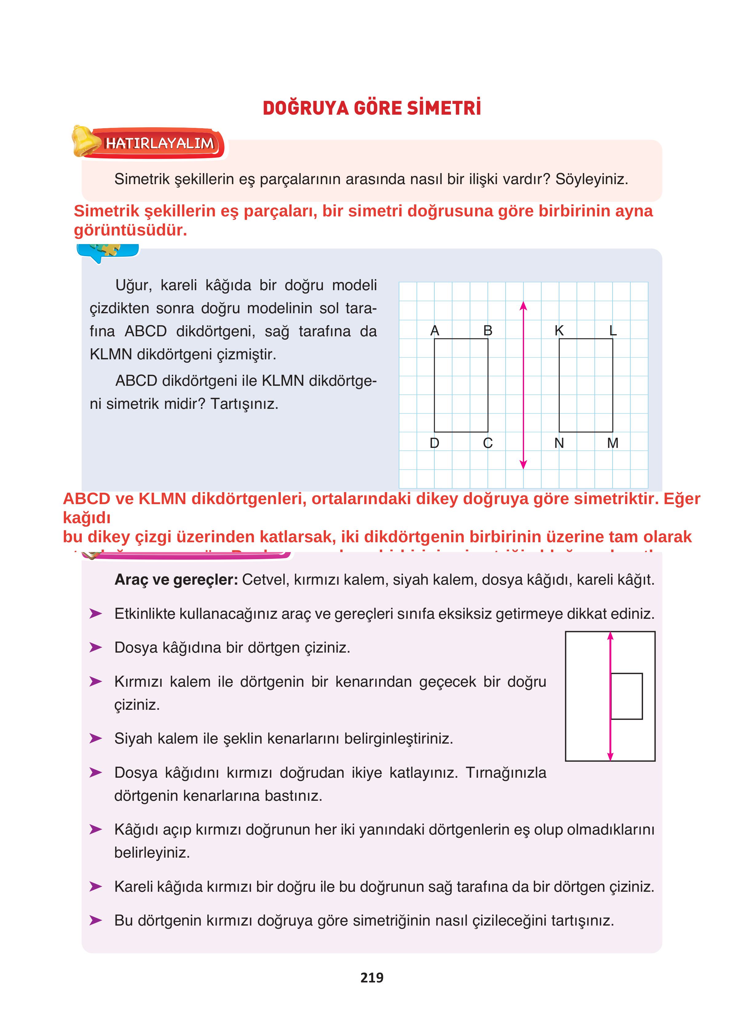 4. Sınıf Fersa Yayınları Matematik Ders Kitabı Sayfa 219 Cevapları 4. Sınıf Fersa Yayınları Matematik Ders Kitabı Sayfa 219 Cevapları