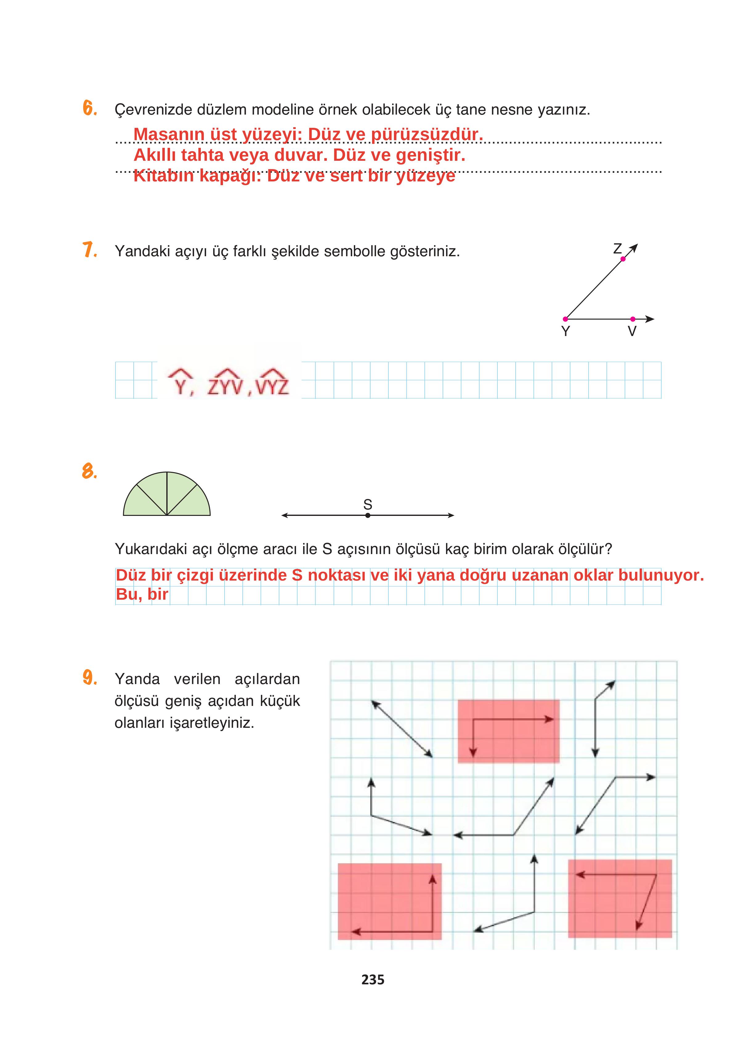 4. Sınıf Fersa Yayınları Matematik Ders Kitabı Sayfa 235 Cevapları