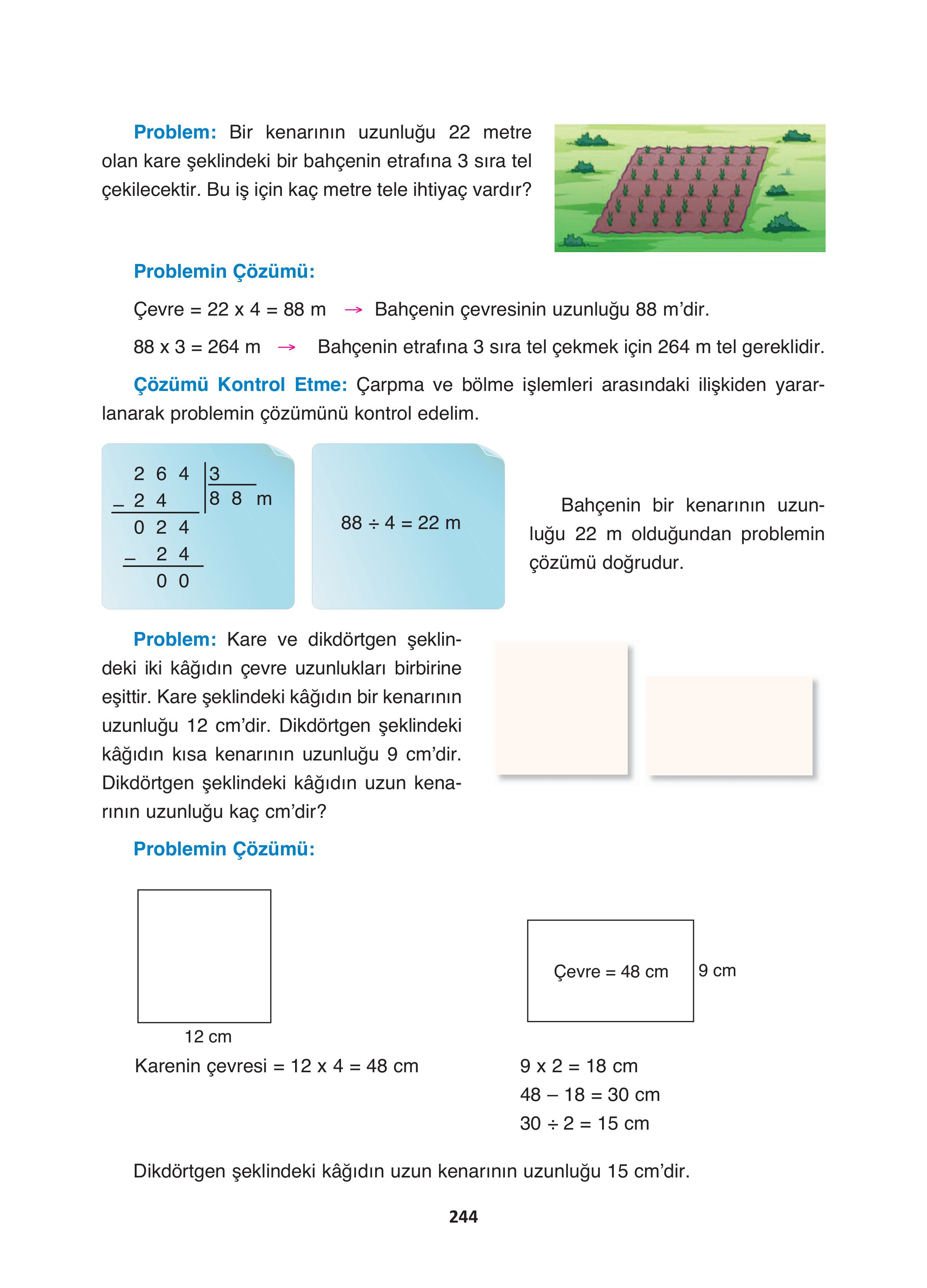 4. Sınıf Fersa Yayınları Matematik Ders Kitabı Sayfa 244 Cevapları 4. Sınıf Fersa Yayınları Matematik Ders Kitabı Sayfa 244 Cevapları