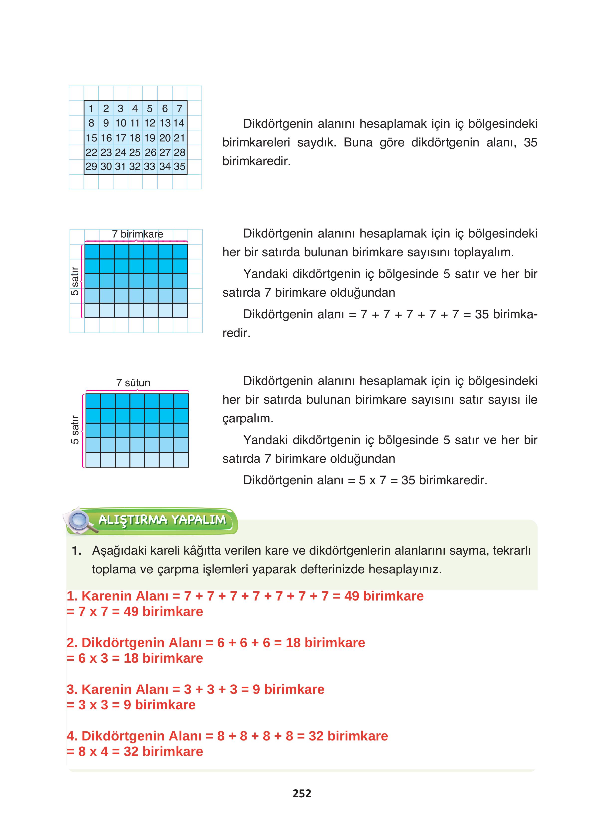 4. Sınıf Fersa Yayınları Matematik Ders Kitabı Sayfa 252 Cevapları 4. Sınıf Fersa Yayınları Matematik Ders Kitabı Sayfa 252 Cevapları