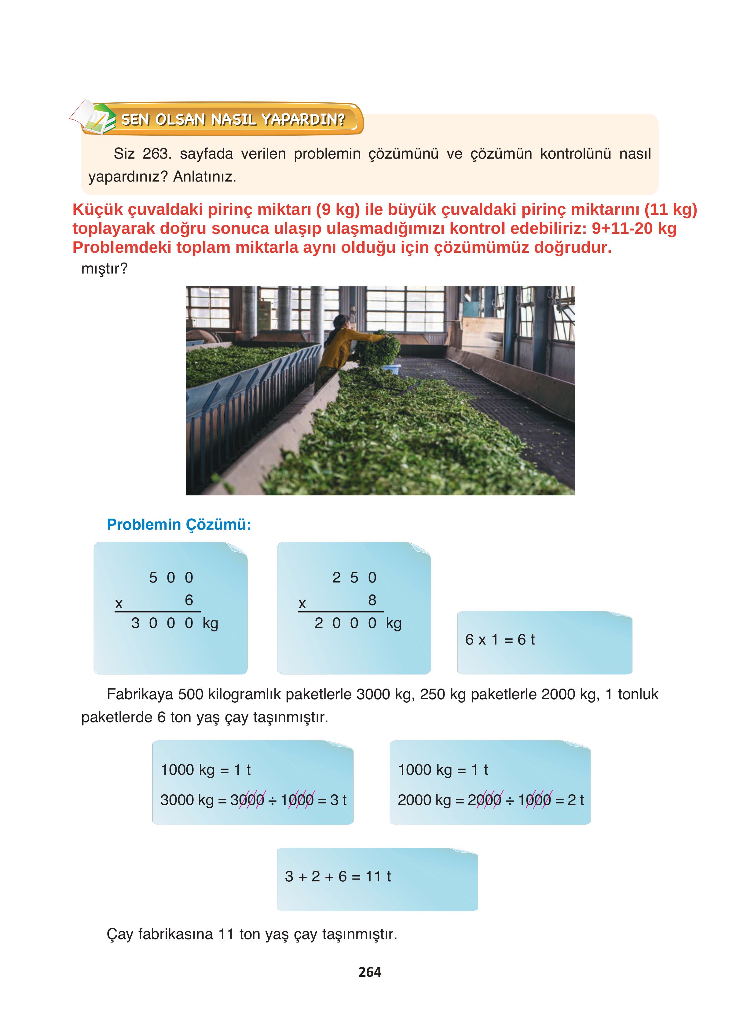 4. Sınıf Fersa Yayınları Matematik Ders Kitabı Sayfa 264 Cevapları 4. Sınıf Fersa Yayınları Matematik Ders Kitabı Sayfa 264 Cevapları