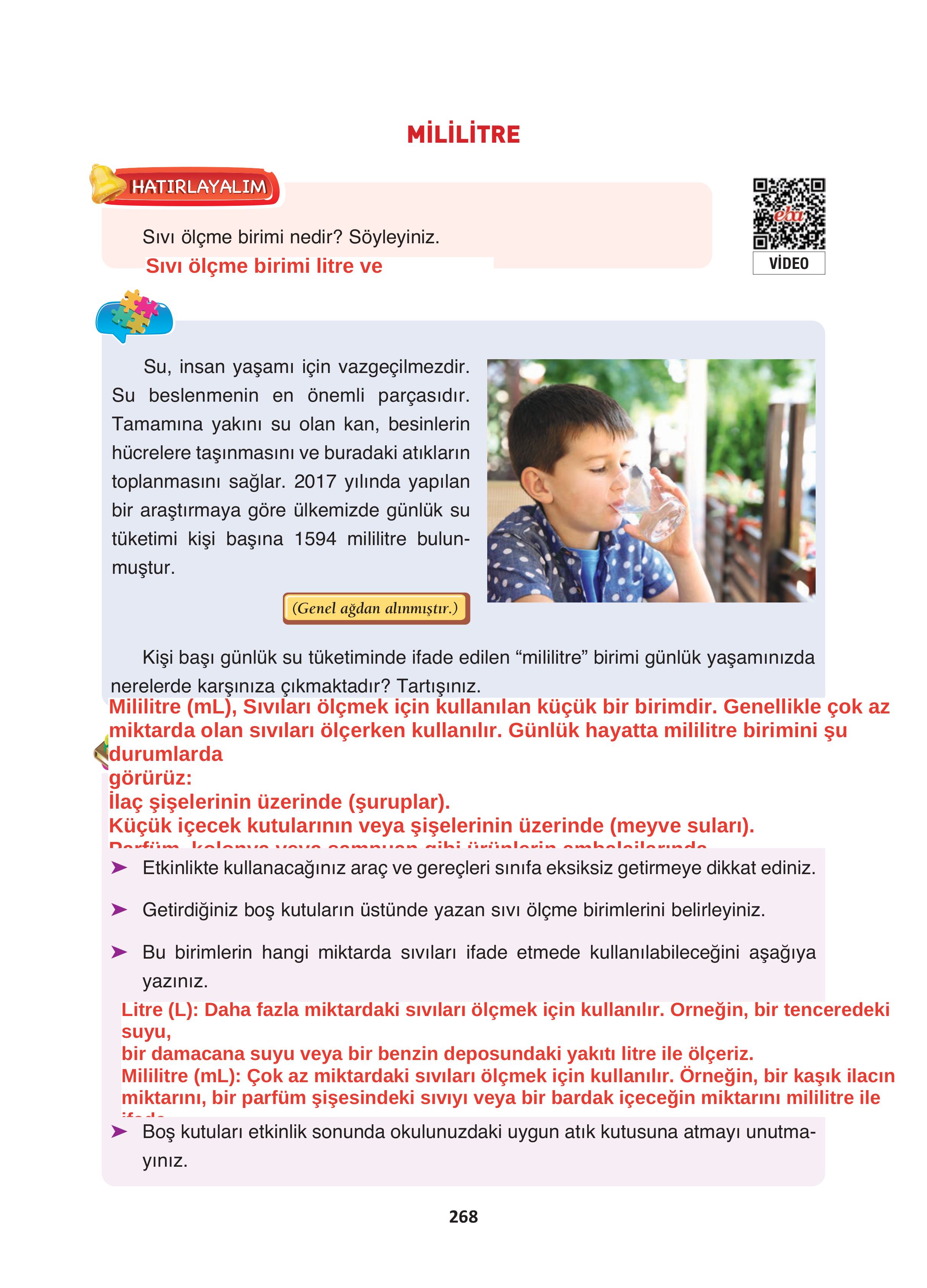 4. Sınıf Fersa Yayınları Matematik Ders Kitabı Sayfa 268 Cevapları